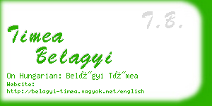 timea belagyi business card